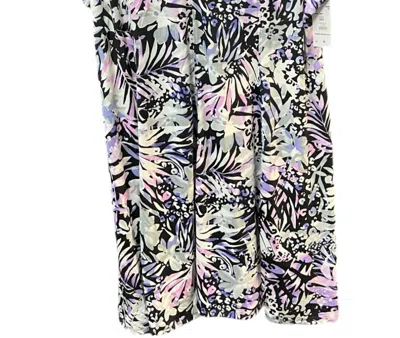Southern Lady Women's Floral Dress In Purple Gray In Animal Print