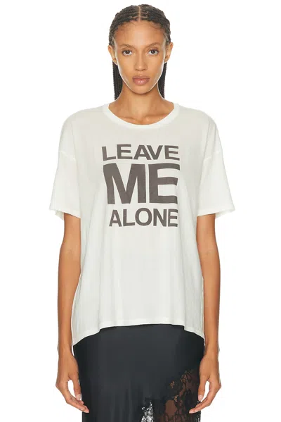 R13 Leave Me Alone Relaxed Tee In White