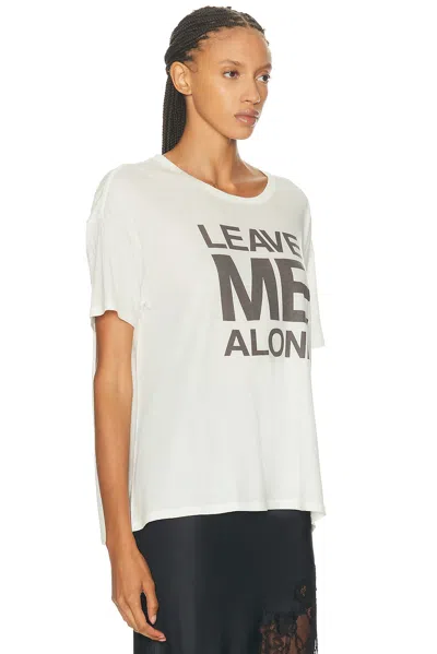 R13 Leave Me Alone Relaxed Tee In White