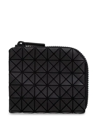 Bao Bao Issey Miyake Wallet With Geometric Pattern And Textured Surface In Black