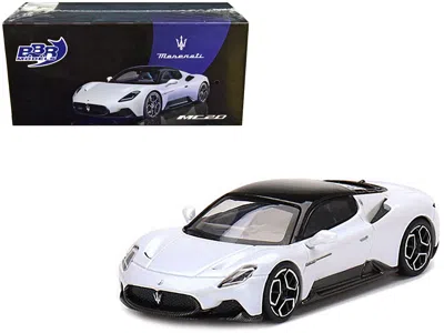 Bbr Maserati Mc20 Bianco Audace White With Black Top 1/64 Diecast Model Car By  Models In White