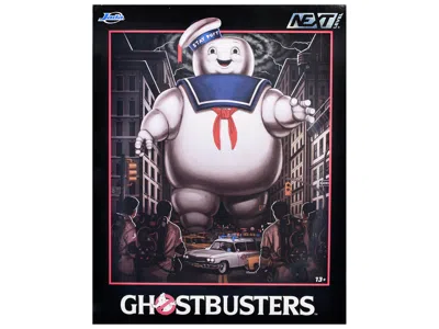 Jada Ghostbusters 6" Stay Puft Marshmallow Man Figure With Nano Ecto-1 Car Diorama Set "ghostbusters" (19 In Multi