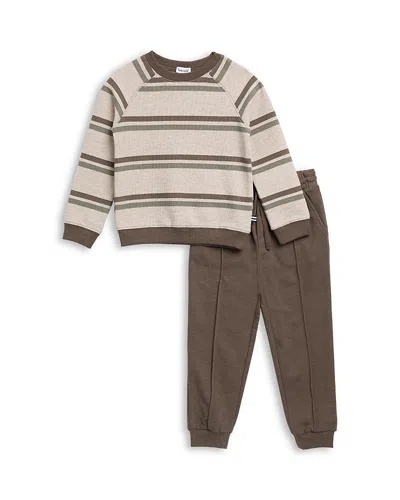 Splendid Boys' On The Trail Sweatshirt & Pants Set - Little Kid In Brown