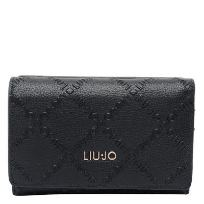 Liu •jo Premium Leather Wallets And Cardholders Collection In Black
