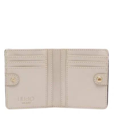 Liu •jo Textured Zip Wallet And External Purse In White