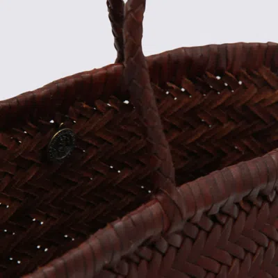 Dragon Diffusion Small Bamboo Triple Jump Tote Bag In Brown