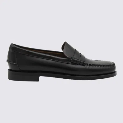 Sebago Leather Moccasin In Black