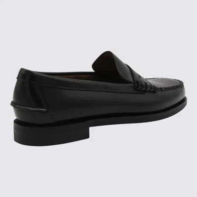 Sebago Leather Moccasin In Black