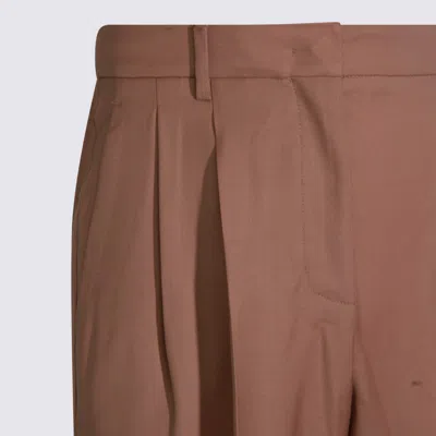 Incotex Beige Wool Pants In Pink