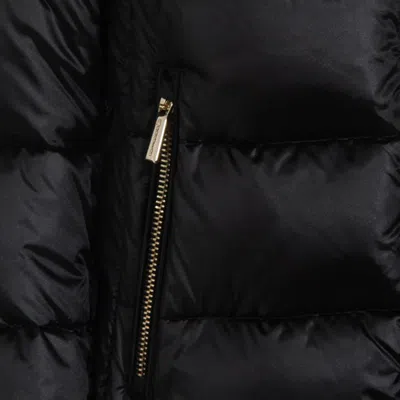 Moorer Long Quilted Down Jacket With High Collar In Black