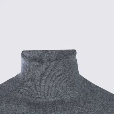 Malo Turtleneck Sweater With Ribbed Cuffs And Hem In Blue