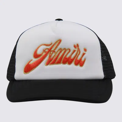 Amiri Structured Black Cap With Embroidered Logo In Multi