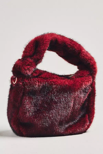 Urban Expressions Faux-fur Mini Knotted Bag In Red