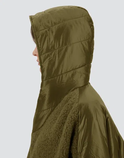 Herno Fringed Hooded Jacket In Green