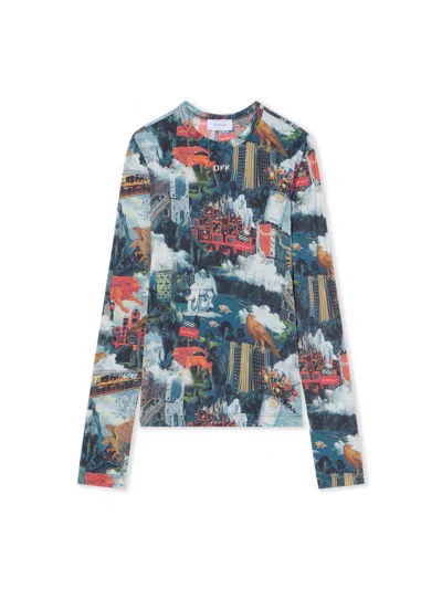 Off-white World Paint Second Skin Crew In Multi