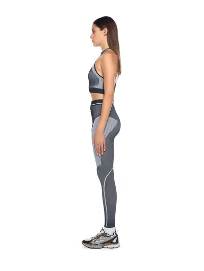 Off-white Gray Race Logo Arrow Seamless Leggings In Multi