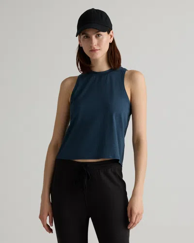 Quince Women's Super Soft Performance Tank Top In Blue