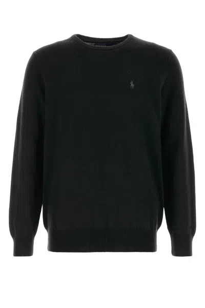 Polo Ralph Lauren Black Wool Sweater In Black