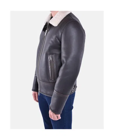 Dondup Regular Shearling Jacket In Black