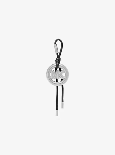 Michael Kors Leather Mk Pop Charm In Silver