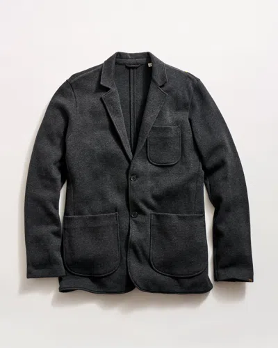 Billy Reid Heathered Knit Sport Coat In Black