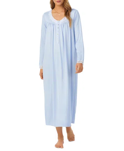 Eileen West Long Sleeve Ballet Nightgown In Blue