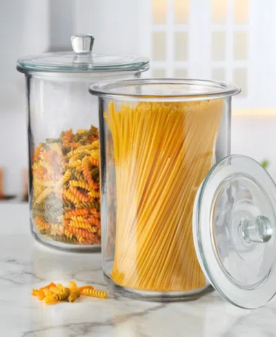 Anchor Hocking 2-pc. Goode Sundry Lidded Canister Set In Transparent