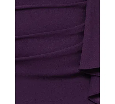 Betsy & Adam Plus Size Ruffle Detail Maxi Dress In Animal Print