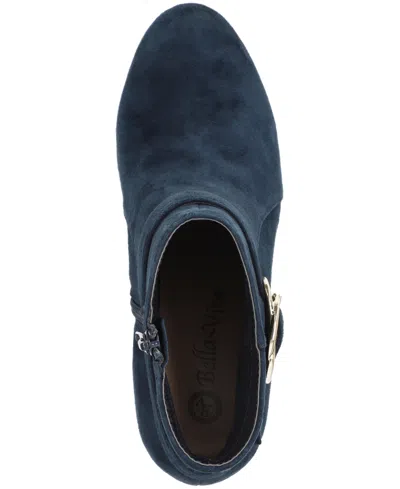 Bella Vita Women's Gamela Dress Block Heel Ankle Booties In Blue