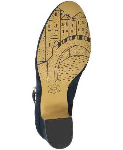 Bella Vita Women's Gamela Dress Block Heel Ankle Booties In Blue