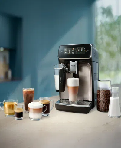 Philips 3300 Series Fully Automatic Espresso Machine With Lattego Milk Frother In Black