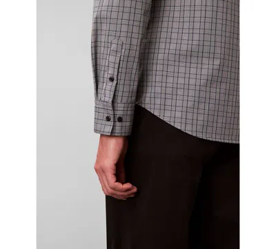 Calvin Klein Men's Plaid Slim Button-down Shirt In Gray