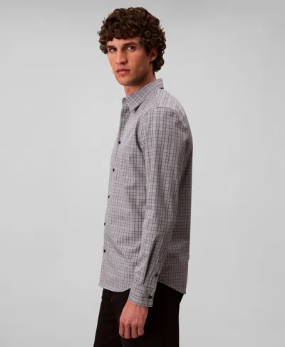 Calvin Klein Men's Plaid Slim Button-down Shirt In Gray