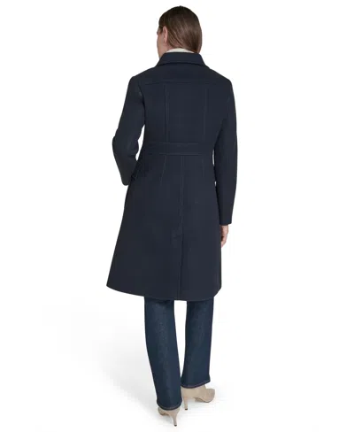 Tommy Hilfiger Women's Single-breasted Coat, Created For Macy's In Blue