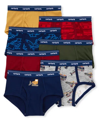 Carter's Little And Big Boys 7- Pack Construction-themed Briefs In Multi