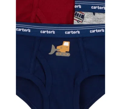 Carter's Little And Big Boys 7- Pack Construction-themed Briefs In Multi