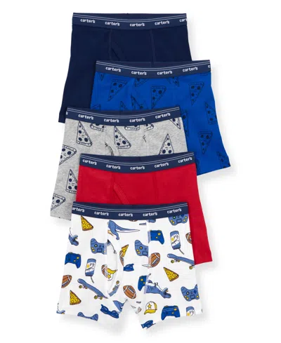 Carter's Little And Big Boys 5-pack Printed Boxer Briefs In Multi