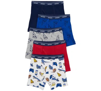 Carter's Little And Big Boys 5-pack Printed Boxer Briefs In Multi