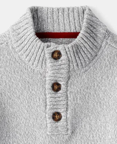 Carter's Toddler Boys Pull-on Crewneck Sweater In Gray