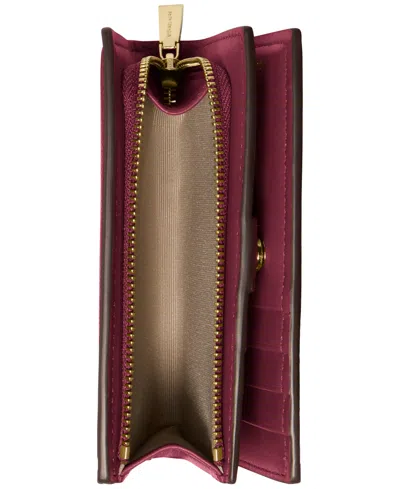 Michael Kors Bryant Leather Zip Around Wallet In Pink