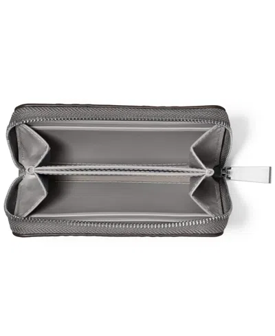 Michael Kors Jet Set Zip Around Card Case Wallet In Gray