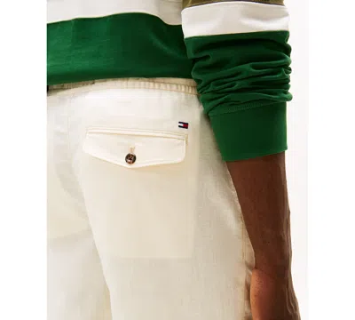 Tommy Hilfiger Man Shorts & Bermuda Shorts Cream Size 33 Linen, Polyester In Neutral