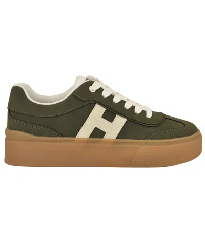 Tommy Hilfiger Women's Celmi Lace-up Fashion Sneakers In Green