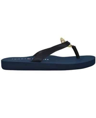 Tommy Hilfiger Crelina Thong Sandal In Blue
