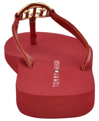 Tommy Hilfiger Crelina Thong Sandal In Red
