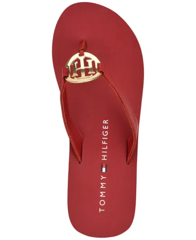 Tommy Hilfiger Crelina Thong Sandal In Red