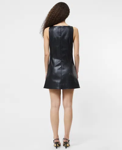 French Connection Dessa Faux Leather Mini Dress In Black