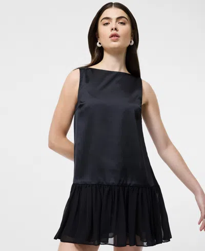 French Connection Marina Mini Dress In Black
