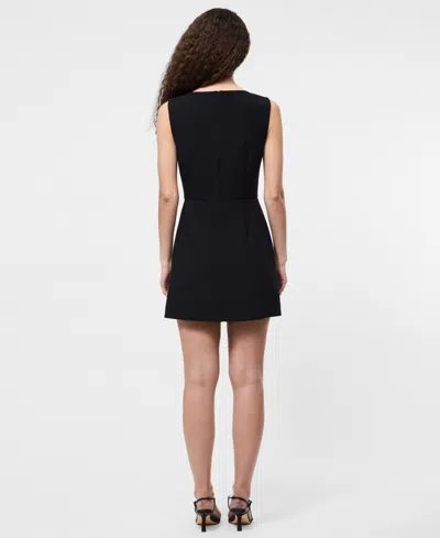 French Connection Azra Bow Front Minidress In Black
