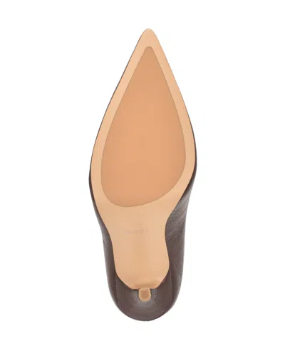 Guess Women's Napril Ankle Strap Stiletto Dress Pumps In Brown